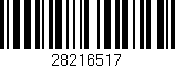 Código de barras (EAN, GTIN, SKU, ISBN): '28216517'