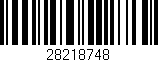 Código de barras (EAN, GTIN, SKU, ISBN): '28218748'
