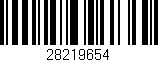 Código de barras (EAN, GTIN, SKU, ISBN): '28219654'