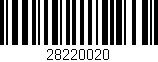 Código de barras (EAN, GTIN, SKU, ISBN): '28220020'