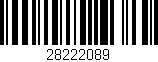 Código de barras (EAN, GTIN, SKU, ISBN): '28222089'