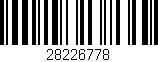 Código de barras (EAN, GTIN, SKU, ISBN): '28226778'