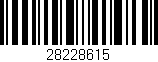 Código de barras (EAN, GTIN, SKU, ISBN): '28228615'
