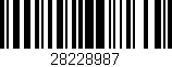 Código de barras (EAN, GTIN, SKU, ISBN): '28228987'