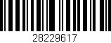 Código de barras (EAN, GTIN, SKU, ISBN): '28229617'