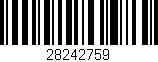 Código de barras (EAN, GTIN, SKU, ISBN): '28242759'