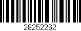 Código de barras (EAN, GTIN, SKU, ISBN): '28252262'