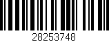 Código de barras (EAN, GTIN, SKU, ISBN): '28253748'