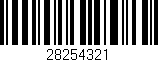 Código de barras (EAN, GTIN, SKU, ISBN): '28254321'