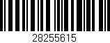Código de barras (EAN, GTIN, SKU, ISBN): '28255615'