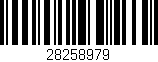 Código de barras (EAN, GTIN, SKU, ISBN): '28258979'