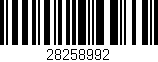 Código de barras (EAN, GTIN, SKU, ISBN): '28258992'