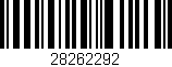 Código de barras (EAN, GTIN, SKU, ISBN): '28262292'