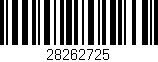 Código de barras (EAN, GTIN, SKU, ISBN): '28262725'
