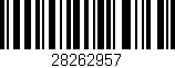Código de barras (EAN, GTIN, SKU, ISBN): '28262957'