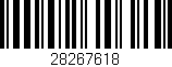 Código de barras (EAN, GTIN, SKU, ISBN): '28267618'