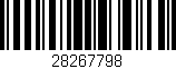 Código de barras (EAN, GTIN, SKU, ISBN): '28267798'