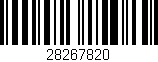 Código de barras (EAN, GTIN, SKU, ISBN): '28267820'