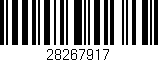 Código de barras (EAN, GTIN, SKU, ISBN): '28267917'