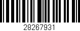 Código de barras (EAN, GTIN, SKU, ISBN): '28267931'