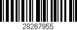 Código de barras (EAN, GTIN, SKU, ISBN): '28267955'