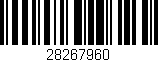 Código de barras (EAN, GTIN, SKU, ISBN): '28267960'