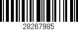 Código de barras (EAN, GTIN, SKU, ISBN): '28267985'