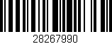 Código de barras (EAN, GTIN, SKU, ISBN): '28267990'