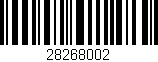 Código de barras (EAN, GTIN, SKU, ISBN): '28268002'