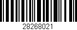 Código de barras (EAN, GTIN, SKU, ISBN): '28268021'