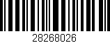 Código de barras (EAN, GTIN, SKU, ISBN): '28268026'