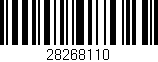 Código de barras (EAN, GTIN, SKU, ISBN): '28268110'