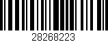 Código de barras (EAN, GTIN, SKU, ISBN): '28268223'