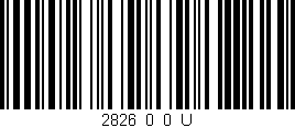 Código de barras (EAN, GTIN, SKU, ISBN): '2826_0_0_U'