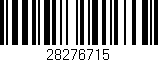 Código de barras (EAN, GTIN, SKU, ISBN): '28276715'