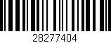 Código de barras (EAN, GTIN, SKU, ISBN): '28277404'