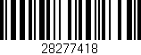 Código de barras (EAN, GTIN, SKU, ISBN): '28277418'