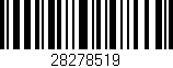 Código de barras (EAN, GTIN, SKU, ISBN): '28278519'