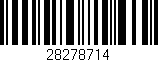 Código de barras (EAN, GTIN, SKU, ISBN): '28278714'