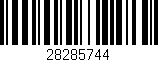 Código de barras (EAN, GTIN, SKU, ISBN): '28285744'