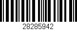 Código de barras (EAN, GTIN, SKU, ISBN): '28285942'