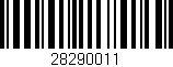 Código de barras (EAN, GTIN, SKU, ISBN): '28290011'