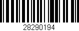 Código de barras (EAN, GTIN, SKU, ISBN): '28290194'