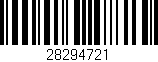 Código de barras (EAN, GTIN, SKU, ISBN): '28294721'
