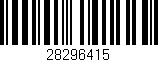 Código de barras (EAN, GTIN, SKU, ISBN): '28296415'