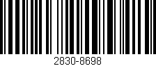 Código de barras (EAN, GTIN, SKU, ISBN): '2830-8698'