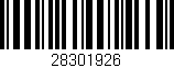 Código de barras (EAN, GTIN, SKU, ISBN): '28301926'