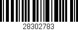 Código de barras (EAN, GTIN, SKU, ISBN): '28302783'