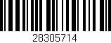 Código de barras (EAN, GTIN, SKU, ISBN): '28305714'