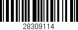 Código de barras (EAN, GTIN, SKU, ISBN): '28309114'